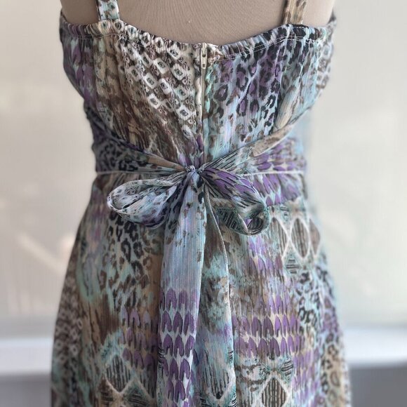 Dressbarn multicolored Midi Assymetrical Sleeveless Dress, Size 14 - Picture 5 of 11